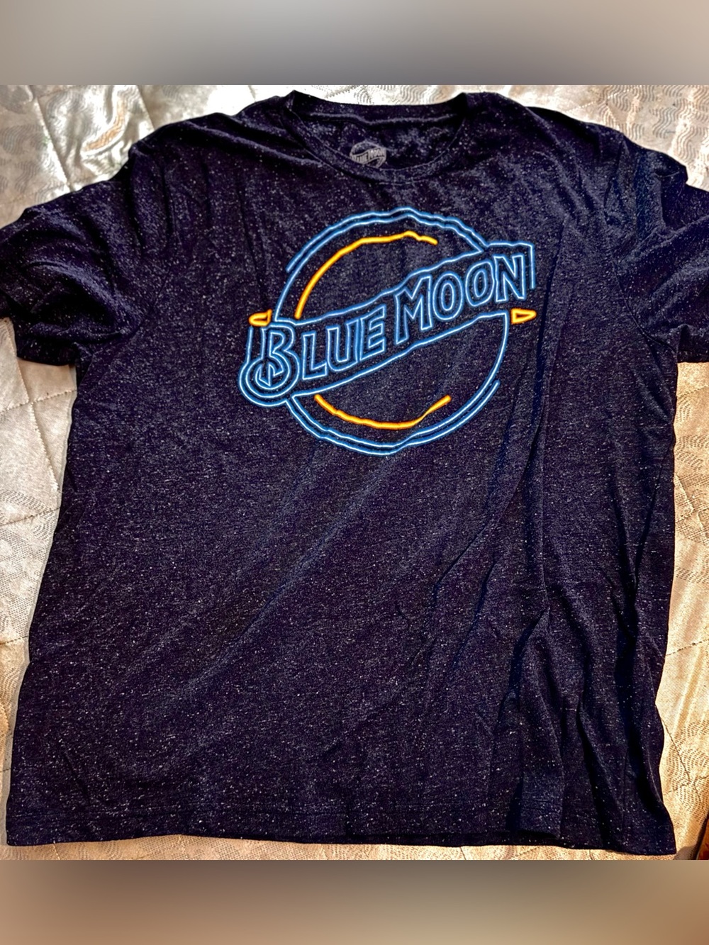 Blue Moon Men's Black Graphic Short Sleeve Tee